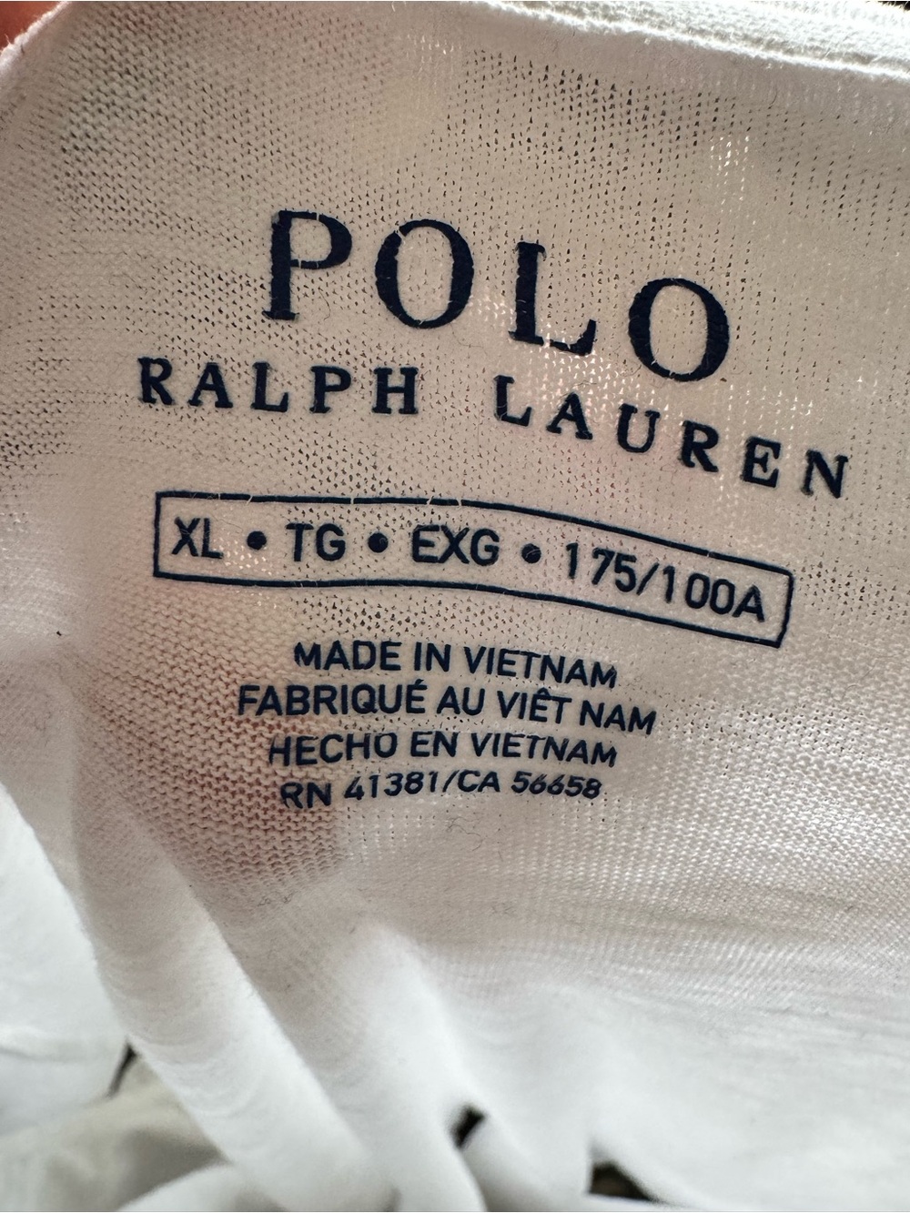 Polo Ralph Lauren XL Anerican Flag Appliqué Tee Shirt Embroidered RL Cotton